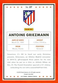2015 Donruss - Green Soccer Ball #27 Antoine Griezmann Back
