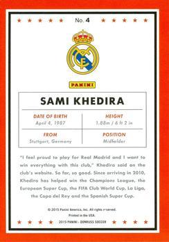 2015 Donruss - Red Soccer Ball #4 Sami Khedira Back