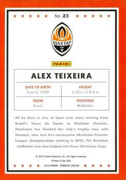 2015 Donruss - Red Soccer Ball #23 Alex Teixeira Back