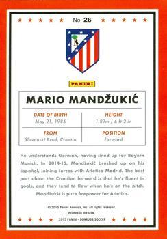 2015 Donruss - Red Soccer Ball #26 Mario Mandzukic Back