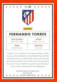 2015 Donruss - Red Soccer Ball #28 Fernando Torres Back