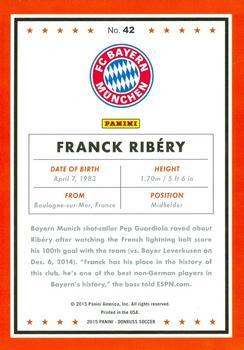 2015 Donruss - Red Soccer Ball #42 Franck Ribery Back