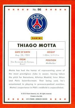 2015 Donruss - Red Soccer Ball #56 Thiago Motta Back