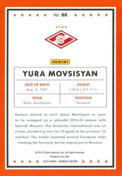 2015 Donruss - Red Soccer Ball #88 Yura Movsisyan Back