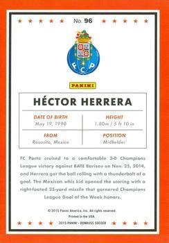 2015 Donruss - Red Soccer Ball #96 Hector Herrera Back