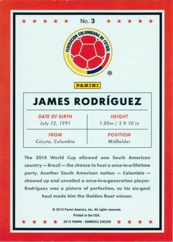 2015 Donruss - Red Soccer Ball #3 James Rodriguez Back