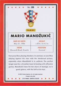 2015 Donruss - Red Soccer Ball #26 Mario Mandzukic Back