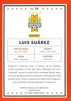 2015 Donruss - Red Soccer Ball #70 Luis Suarez Back