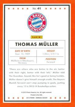 2015 Donruss - Silver Press Proof #41 Thomas Muller Back