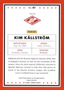 2015 Donruss - Silver Press Proof #87 Kim Kallstrom Back