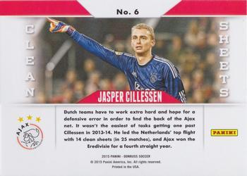 2015 Donruss - Clean Sheets Red Soccer Ball #6 Jasper Cillessen Back