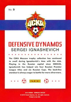 2015 Donruss - Defensive Dynamos #9 Sergei Ignashevich Back
