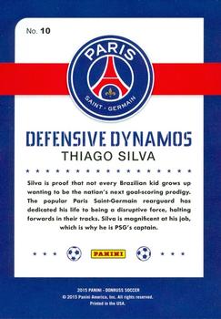 2015 Donruss - Defensive Dynamos #10 Thiago Silva Back