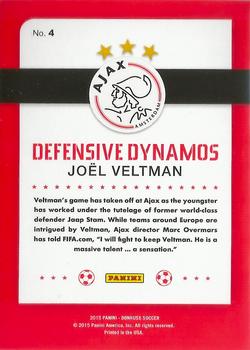 2015 Donruss - Defensive Dynamos Bronze Press Proof #4 Joel Veltman Back