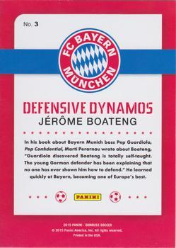 2015 Donruss - Defensive Dynamos Gold Panini Logo #3 Jerome Boateng Back