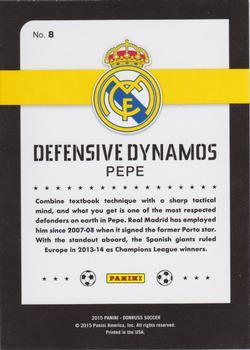2015 Donruss - Defensive Dynamos Gold Press Proof #8 Pepe Back