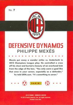 2015 Donruss - Defensive Dynamos Red Soccer Ball #7 Philippe Mexes Back