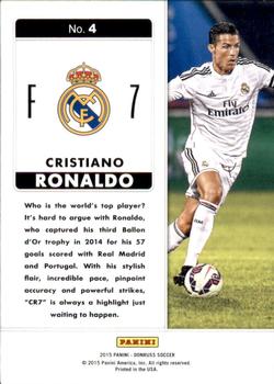 2015 Donruss - Fantastic Finishers Bronze Press Proof #4 Cristiano Ronaldo Back