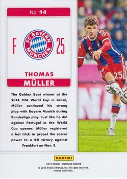 2015 Donruss - Fantastic Finishers Gold Press Proof #14 Thomas Muller Back