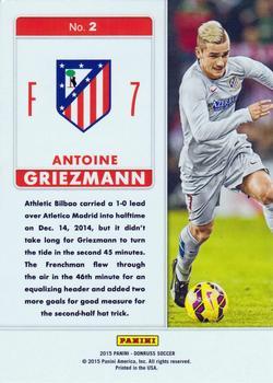 2015 Donruss - Fantastic Finishers Silver Press Proof #2 Antoine Griezmann Back