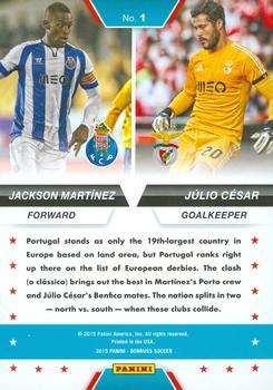 2015 Donruss - Derby Matchups Gold Press Proof #1 Jackson Martinez / Julio Cesar Back