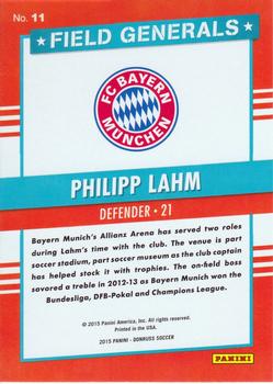 2015 Donruss - Field Generals #11 Philipp Lahm Back