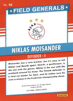 2015 Donruss - Field Generals Bronze Press Proof #10 Niklas Moisander Back