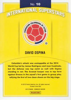 2015 Donruss - International Superstars #10 David Ospina Back