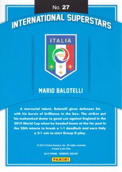 2015 Donruss - International Superstars #27 Mario Balotelli Back