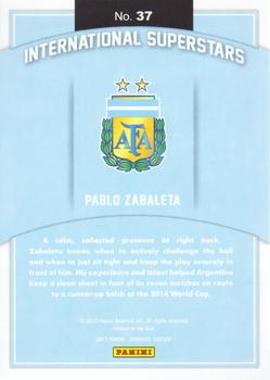 2015 Donruss - International Superstars #37 Pablo Zabaleta Back