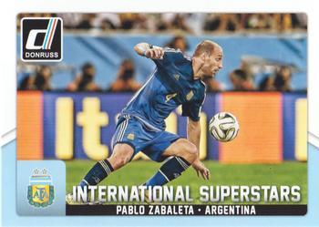 2015 Donruss - International Superstars #37 Pablo Zabaleta Front
