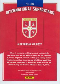 2015 Donruss - International Superstars #56 Aleksandar Kolarov Back