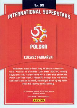 2015 Donruss - International Superstars #69 Lukasz Fabianski Back