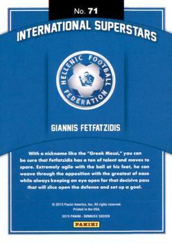 2015 Donruss - International Superstars #71 Giannis Fetfatzidis Back
