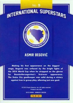 2015 Donruss - International Superstars Gold Panini Logo #5 Asmir Begovic Back