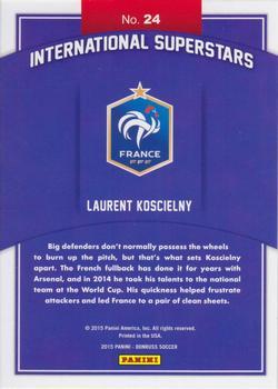 2015 Donruss - International Superstars Gold Panini Logo #24 Laurent Koscielny Back