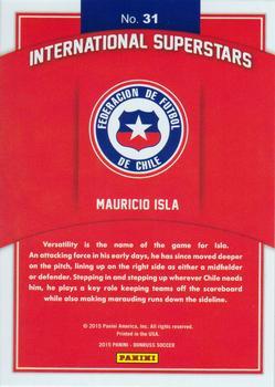2015 Donruss - International Superstars Gold Panini Logo #31 Mauricio Isla Back