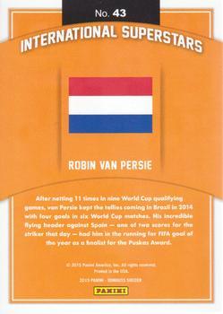 2015 Donruss - International Superstars Gold Panini Logo #43 Robin van Persie Back
