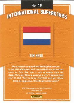 2015 Donruss - International Superstars Gold Panini Logo #46 Tim Krul Back