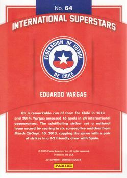 2015 Donruss - International Superstars Gold Panini Logo #64 Eduardo Vargas Back