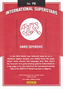 2015 Donruss - International Superstars Gold Panini Logo #70 Haris Seferovic Back