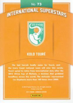 2015 Donruss - International Superstars Gold Panini Logo #73 Kolo Toure Back