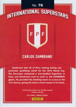 2015 Donruss - International Superstars Gold Panini Logo #78 Carlos Zambrano Back