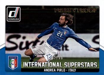 2015 Donruss - International Superstars Gold Press Proof #2 Andrea Pirlo Front