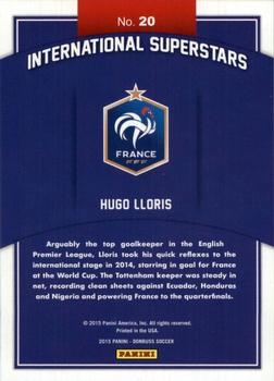 2015 Donruss - International Superstars Gold Press Proof #20 Hugo Lloris Back