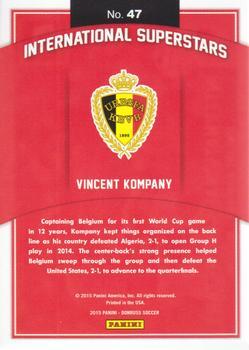 2015 Donruss - International Superstars Gold Press Proof #47 Vincent Kompany Back