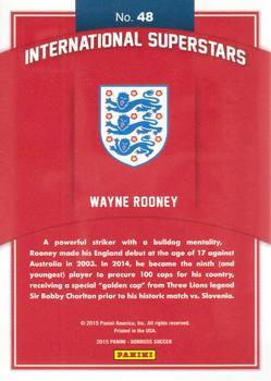 2015 Donruss - International Superstars Gold Press Proof #48 Wayne Rooney Back