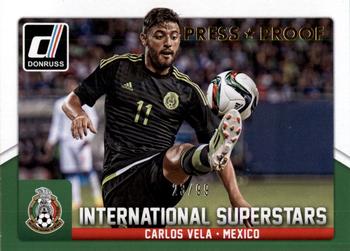 2015 Donruss - International Superstars Gold Press Proof #58 Carlos Vela Front