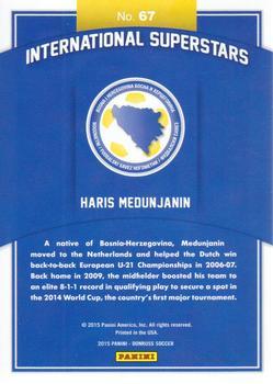 2015 Donruss - International Superstars Gold Press Proof #67 Haris Medunjanin Back