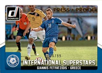 2015 Donruss - International Superstars Gold Press Proof #71 Giannis Fetfatzidis Front